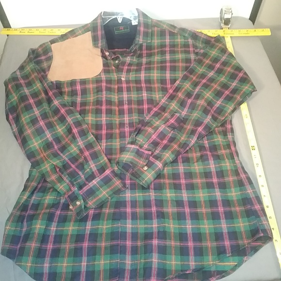 A&F HUNT SHOULDER PLAID LONG SLEEVE BUTTON UP #6 - Picture 2 of 4